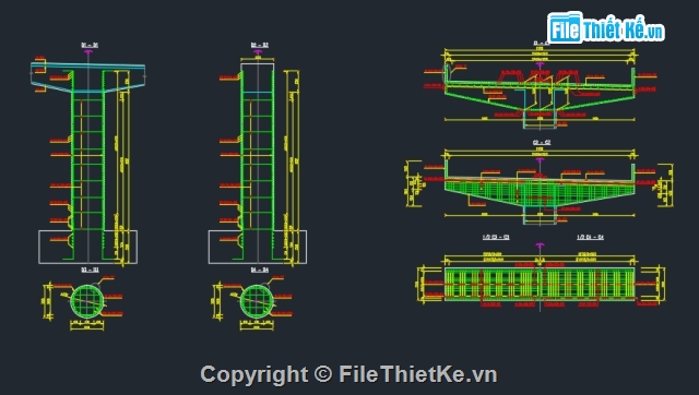 thiết kế cầu,bản vẽ thiết kế,bản vẽ cầu sông nhân