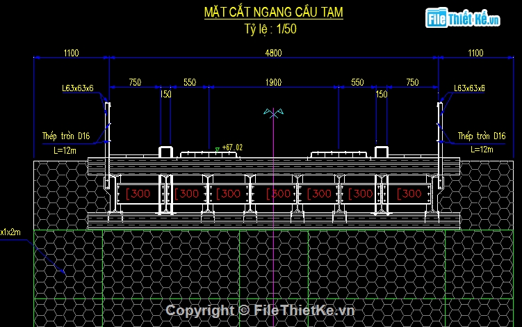 thiết kế cầu,thiết kế cầu tạm,khổ cầu 12m