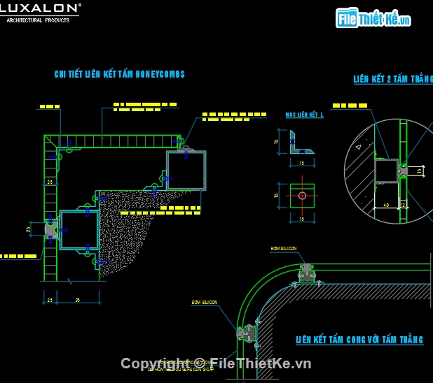 bản vẽ thiết kế cấu tạo liên kết tấm alux,liên kết tấm alux,tấm alux,thiết kế cấu tạo liên kết tấm alux,kế cấu tạo liên kết tấm alux