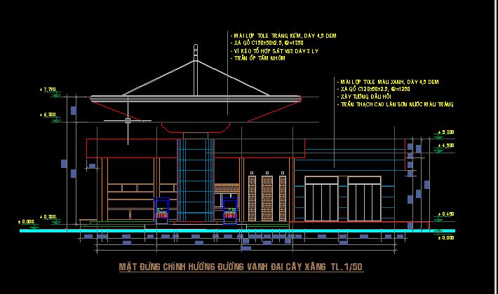 Bản vẽ thiết kế cây xăng,thiết kế cây xăng,cây xăng,Bản vẽ autocad cây xăng