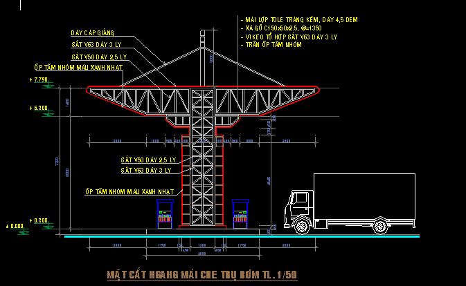 Bản vẽ thiết kế cây xăng,thiết kế cây xăng,cây xăng,Bản vẽ autocad cây xăng