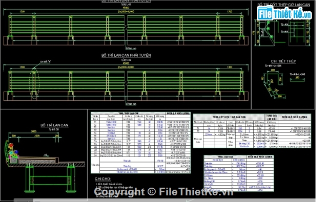 lan can cầu,Bản vẽ chi tiết,bản vẽ lan can,lan can cầu Bắc Linh Đàm