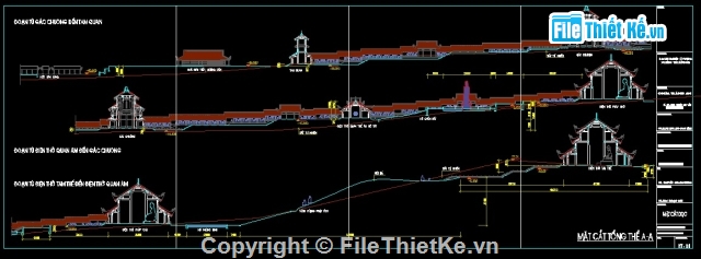 Bản vẽ chùa Bái Đính,Bản vẽ thiết kế chi tiết chùa bái Đính,File cad chùa Bái Đính,Chùa Bái Đính