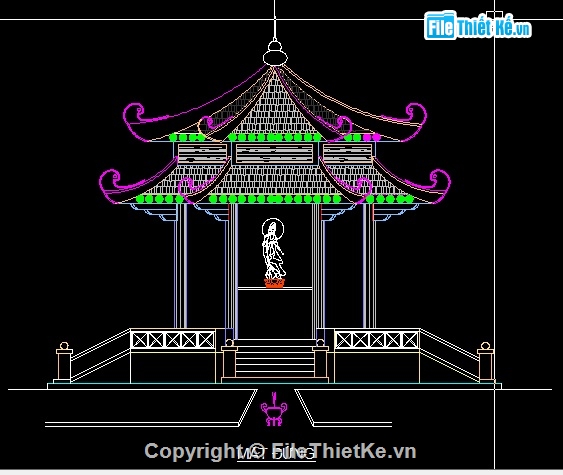 bản vẽ quan âm cát,thiết kế quan âm cát,bản vẽ chùa