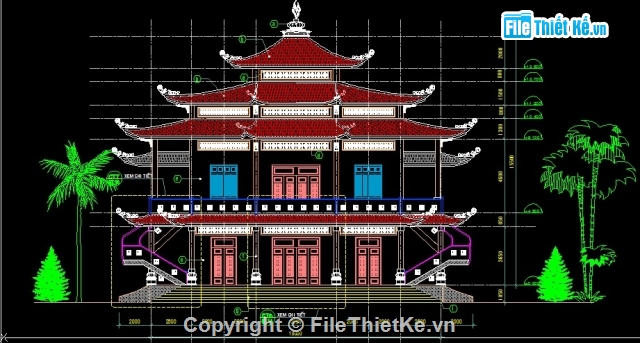 bản vẽ thiết kế chùa,bản vẽ thiết kế thi công chùa,bản vẽ chùa,bản vẽ chi tiết chùa,bản vẽ auto cad chùa