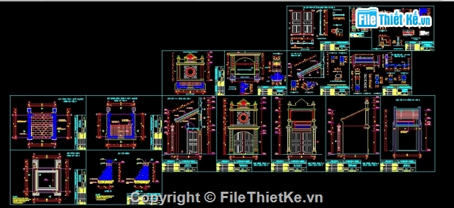 Bản vẽ autocad chùa vẽ (hải phòng),Bản vẽ chi tiết chùa Vẽ,Bản vẽ Thiết kế đầy đủ chùa vẽ (Hải phòng),Kiến trúc chùa vẽ