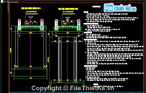 thiết kế cầu,cầu dàn thép,Kết cấu phần dưới bao gồm mố,Biện pháp thi công công