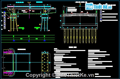 Bản vẽ thiết kế cơ sở cầu Máng,cầu Máng bản BTCT DƯL 1 nhịp 20m,khổ cầu B=10+2x0.5m,Bố trí chung cầu,Thuyết minh cầu