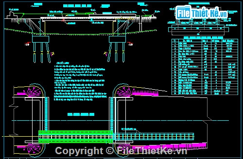 Bản vẽ thiết kế cơ sở cầu Máng,cầu Máng bản BTCT DƯL 1 nhịp 20m,khổ cầu B=10+2x0.5m,Bố trí chung cầu,Thuyết minh cầu