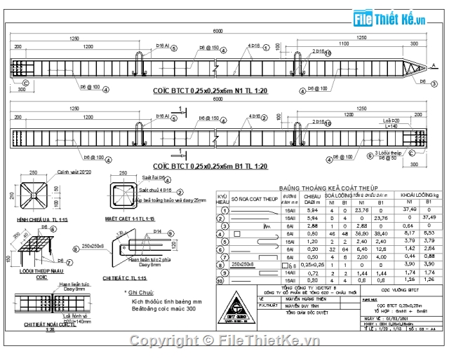 thiết kế cọc,cọc,Bản vẽ cọc,BV coc  BTCT từ D200-D500