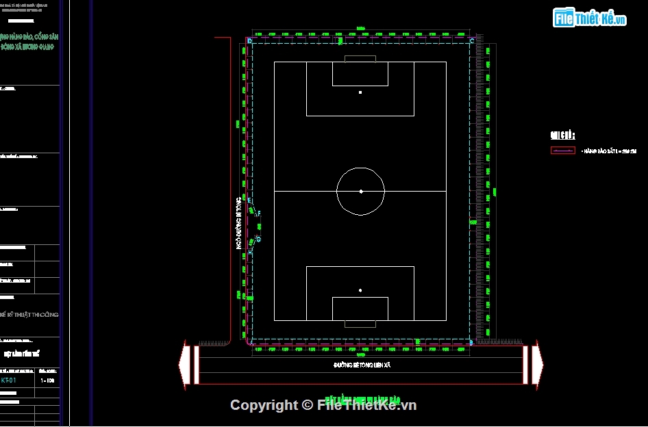 bản vẽ cổng sân vận động,thiết kế hàng rào sân vận động,file cad thiết kế cổng và hàng rào