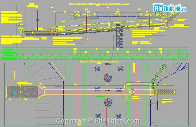 thiết kế cống hộp 2x2m,Bản vẽ cống hộp,Bản vẽ thiết kế cống hộp khẩu độ 2mx 2m,thiết kế cống