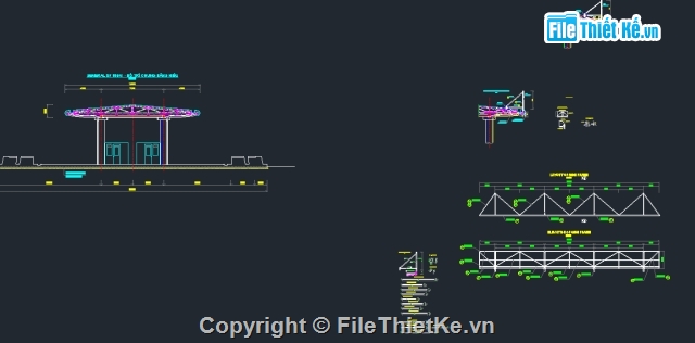 tram thu phi,ban ve cad ttp,cong tram thu phi,duong cao toc