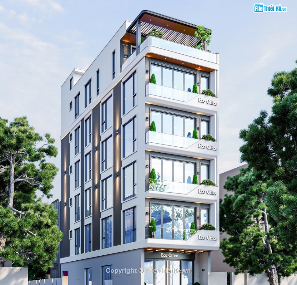 văn phòng,thiết kế văn phòng,7 tầng,Bản vẽ chi tiết
