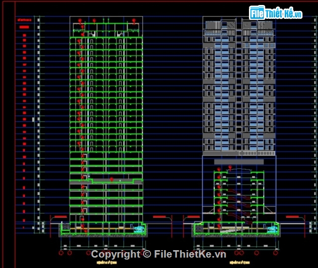 thiết kế cao ốc,thiết kế tòa cao ốc,bản vẽ thiết kế cao ốc,Bản cad thiết kế,bản vẽ thiết kế,cao ốc