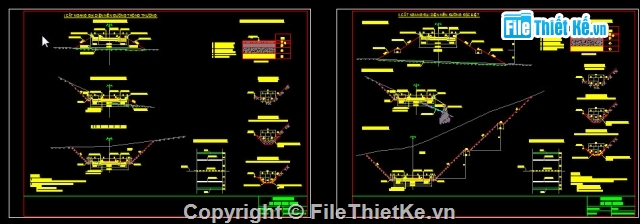Bản vẽ,mặt cắt ngang điển hình,thiết kế đường