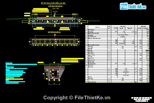 Bản vẽ,thiết kế đường,thiết kế cống qua đường