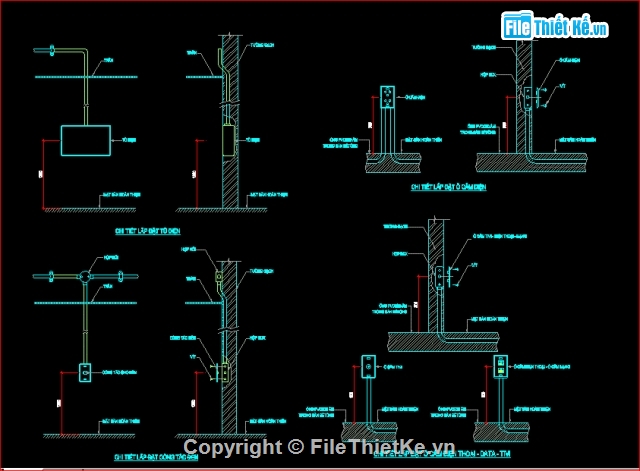 thiết kế điện nhà ở,bản vẽ điện nhà dân,hệ thống điện nước