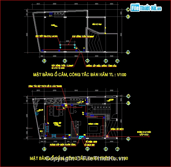 Bản vẽ thiết kế điện nước nhà dân