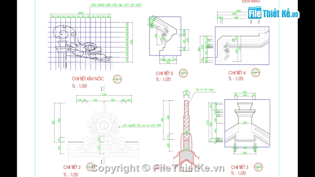 Bản vẽ đình chùa,thiết kế kiến trúc,file cad