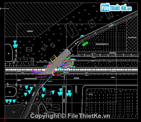 Bản vẽ,thiết kế hạng mục giao thông,nhà đầy đủ các hạng mục,đường ngang giao với đường sắt