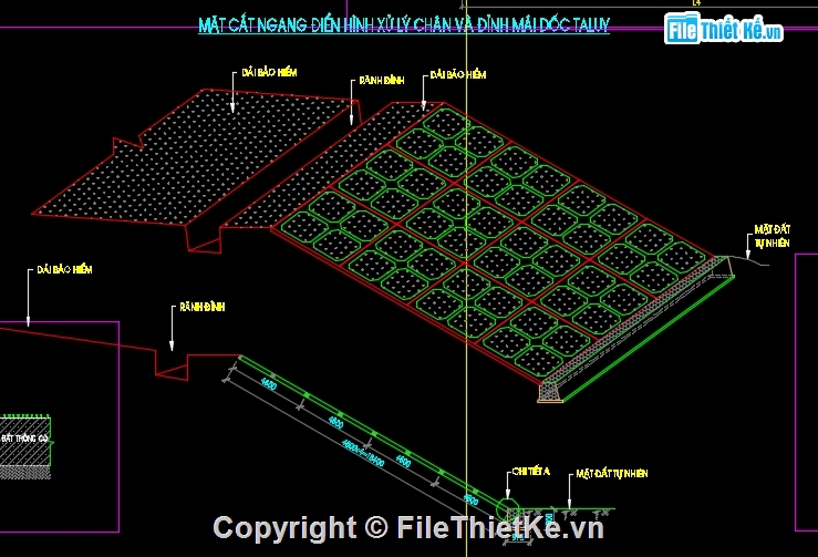 bản vẽ gia cố ta luy,gia cố mái taluy,thiết kế giải pháp gia cố mái ta luy,gia cố mương,gia cố bờ kênh,gia cố mái taluy trồng cỏ