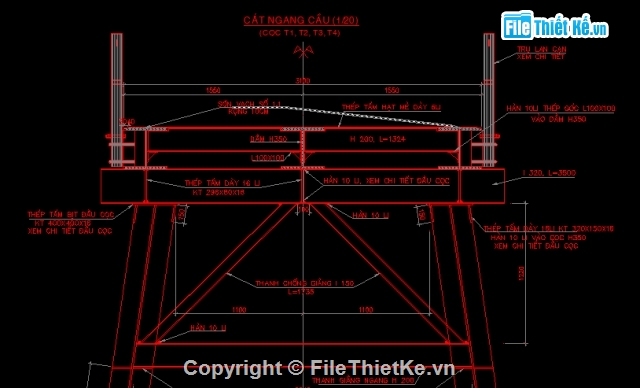 cầu tạm,bản vẽ cầu tạm,thiết kế cầu tạm,cầu tạm bằng thép,bố trí cầu tạm,cầu tạm thi công