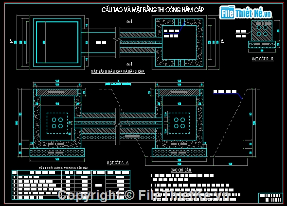 bản vẽ hầm cáp,hố cáp,bể cáp,cáp điện,cáp thông tin,cáp viễn thông