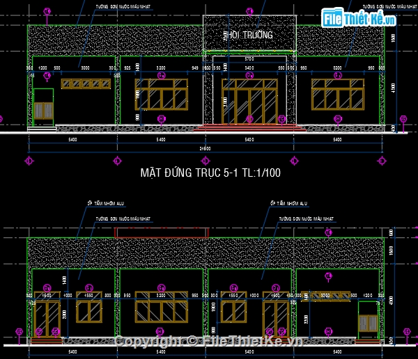 thiết kế nhà hội trường,thiết kế hội trường,hội trường trường học,Thiết kế hội trường,hội trường 150 chỗ