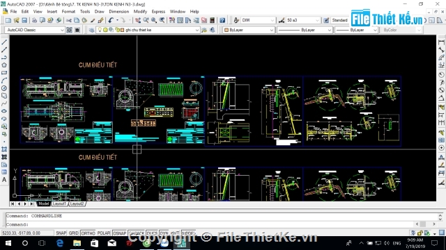 thiết kế kênh mương,bản vẽ kênh mương,cad kênh mương cống tiêu