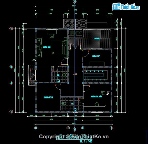 kiến trúc 3 tầng,bản vẽ nhà 3 tầng,mẫu nhà 3 tầng đẹp,nhà kích thước 10 x 11m