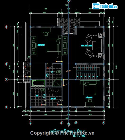 kiến trúc 3 tầng,bản vẽ nhà 3 tầng,mẫu nhà 3 tầng đẹp,nhà kích thước 10 x 11m