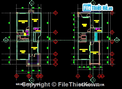 Bản vẽ,Biệt thự,kiến trúc 2 tầng,biệt thự mái thái,bản vẽ autocad,biet thu dep