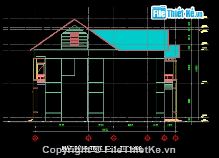 Bản vẽ,Biệt thự,kiến trúc 2 tầng,biệt thự mái thái,bản vẽ autocad,biet thu dep