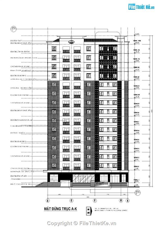 thiết kế chung cư,bản vẽ chung cư,chung cư CT1- bắc Linh Đàm