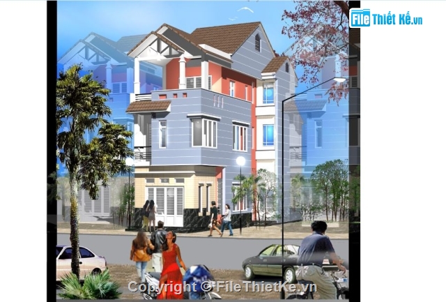 Bản vẽ nhà phố,nhà 3 tầng,nhà phố 3 tầng,kiến trúc đẹp,kiến trúc 3 tầng