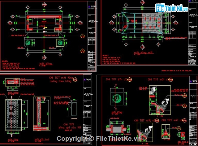 Bản vẽ chi tiết,hoa văn,Bản vẽ kiến trúc Nhà,lăng mộ,lăng mộ gia tộc