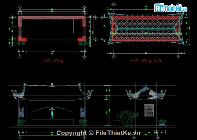 Bản vẽ chi tiết,hoa văn,Bản vẽ kiến trúc Nhà,lăng mộ,lăng mộ gia tộc