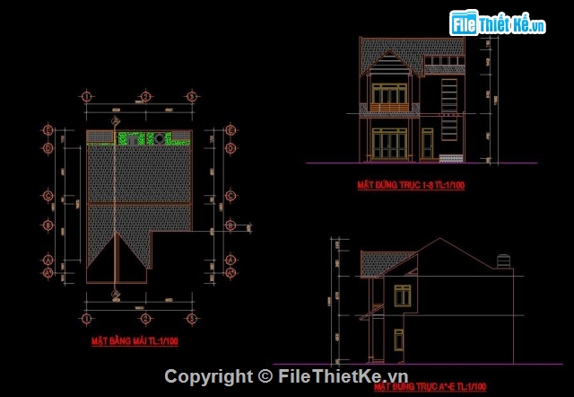 kiến trúc nhà 2 tầng,nhà kích thước 10 x 13m,nhà 2 tầng mái thái,nhà 2 tầng đẹp