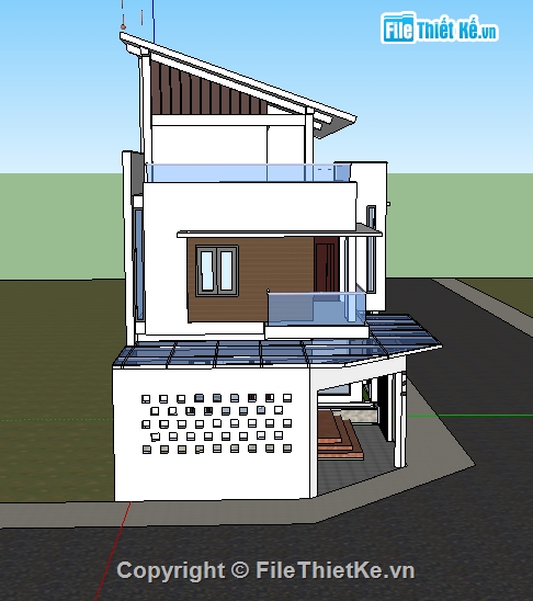 bản vẽ 3 tầng,nhà kích thước 8 x 17m,nhà phố 2 mặt tiền,nhà phố cá tính