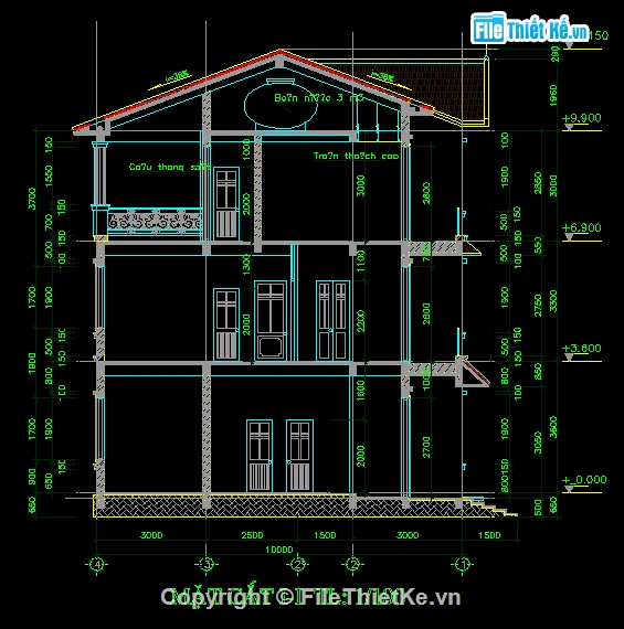 biệt thự phố,Bản vẽ nhà phố,thiết kế mẫu nhà phố,mẫu nhà 3 tầng