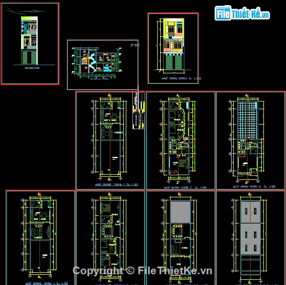 Bản vẽ nhà phố,nhà phố đẹp,nhà phố kích thước 5 x 17m,mẫu nhà phố đơn giản