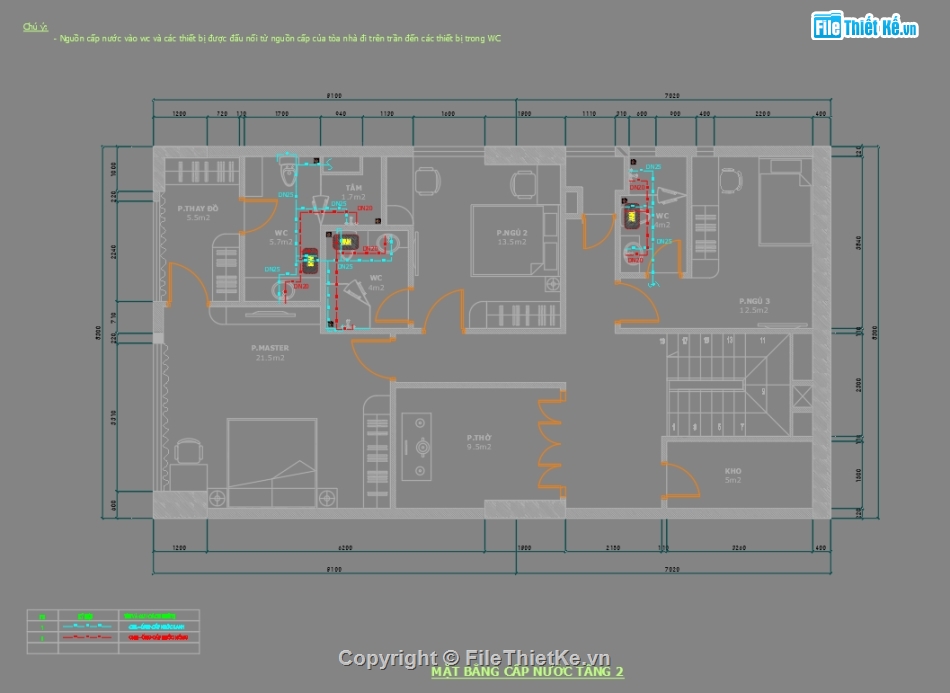 Điện nước Penthouse,Hệ thống điện nước,Hệ thống điện nước Penthouse,Autocad hệ thống điện nước