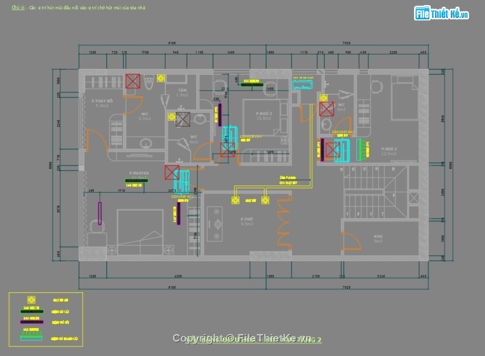 Điện nước Penthouse,Hệ thống điện nước,Hệ thống điện nước Penthouse,Autocad hệ thống điện nước