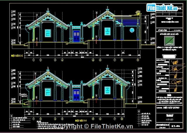 Bản vẽ thiết kế MIẾU Giáp Lương KT 9x19.5m,bản vẽ miếu thờ,bản vẽ miếu