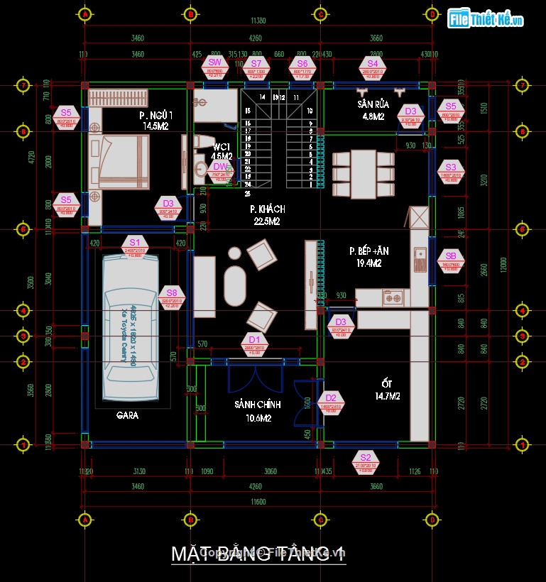 nhà 2 tầng mái nhật,nhà 2 tầng mái nhật kết hợp kinh doanh,nhà 2 tầng mái nhật mặt tiền 11.6m,11.6x12