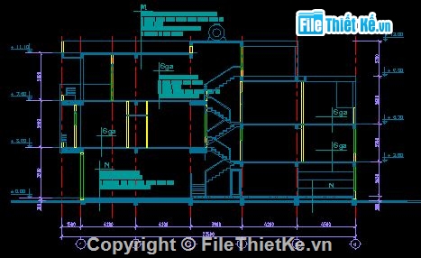 Bản vẽ thiết kế nhà 3 tầng,nhà kích thước 5mx 22.5m,thiết kế nhà 3 tầng đầy đủ kiến trúc và kết cấu