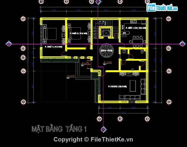 Bản vẽ thiết kế nhà 3 tầng mặt bằng hình chữ L đầy đủ phần Kiến ...