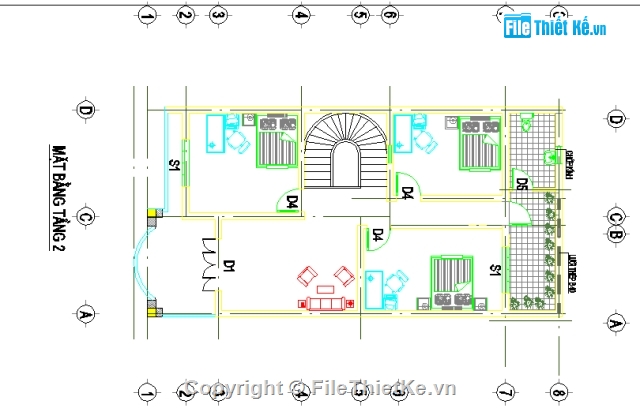 Bản vẽ,nhà phố,thiết kế nhà phố,2 tầng,7x14m,mặt tiền 7m