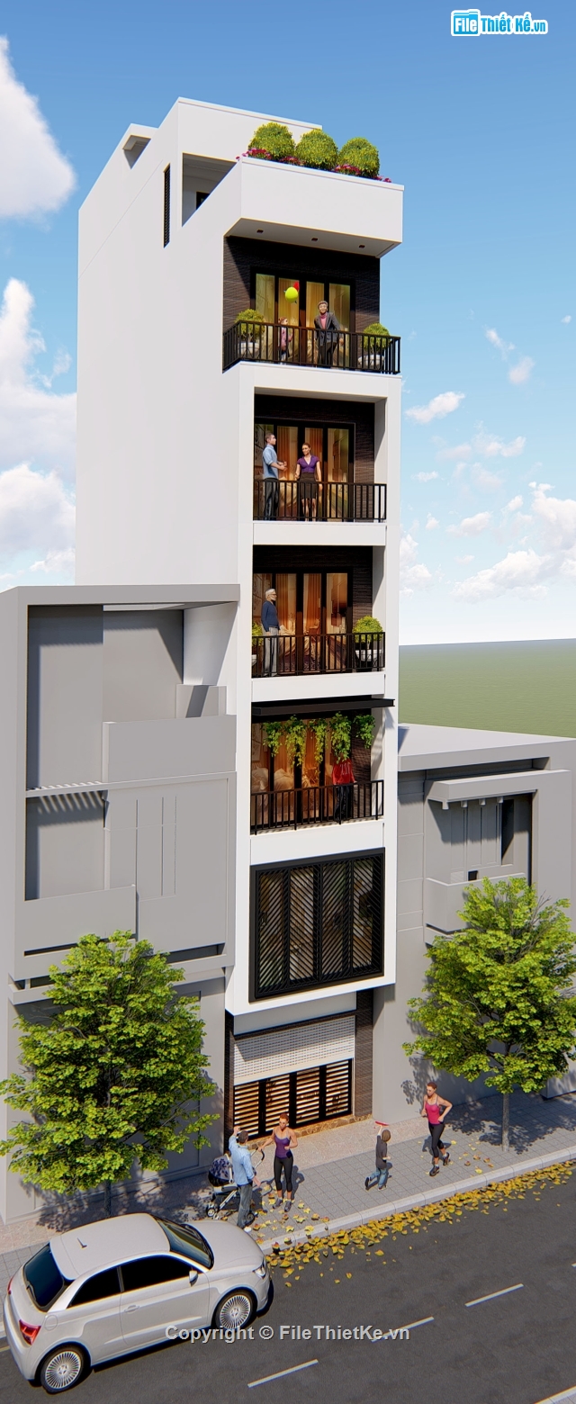BVTC nhà dân,BVTC nhà lô phố,BVTC nhà phố,nhà dân 7 tầng,7 tầng